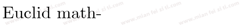 Euclid math字体转换